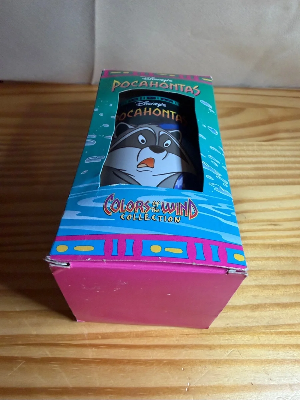 Vintage 1994 Disney Pocahontas Burger King Cup Meeko NIB